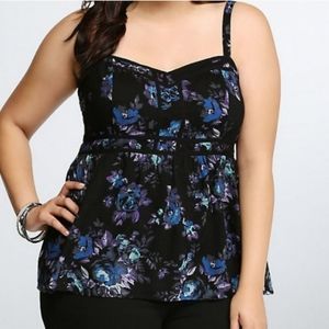 Corset inspired peplum cami